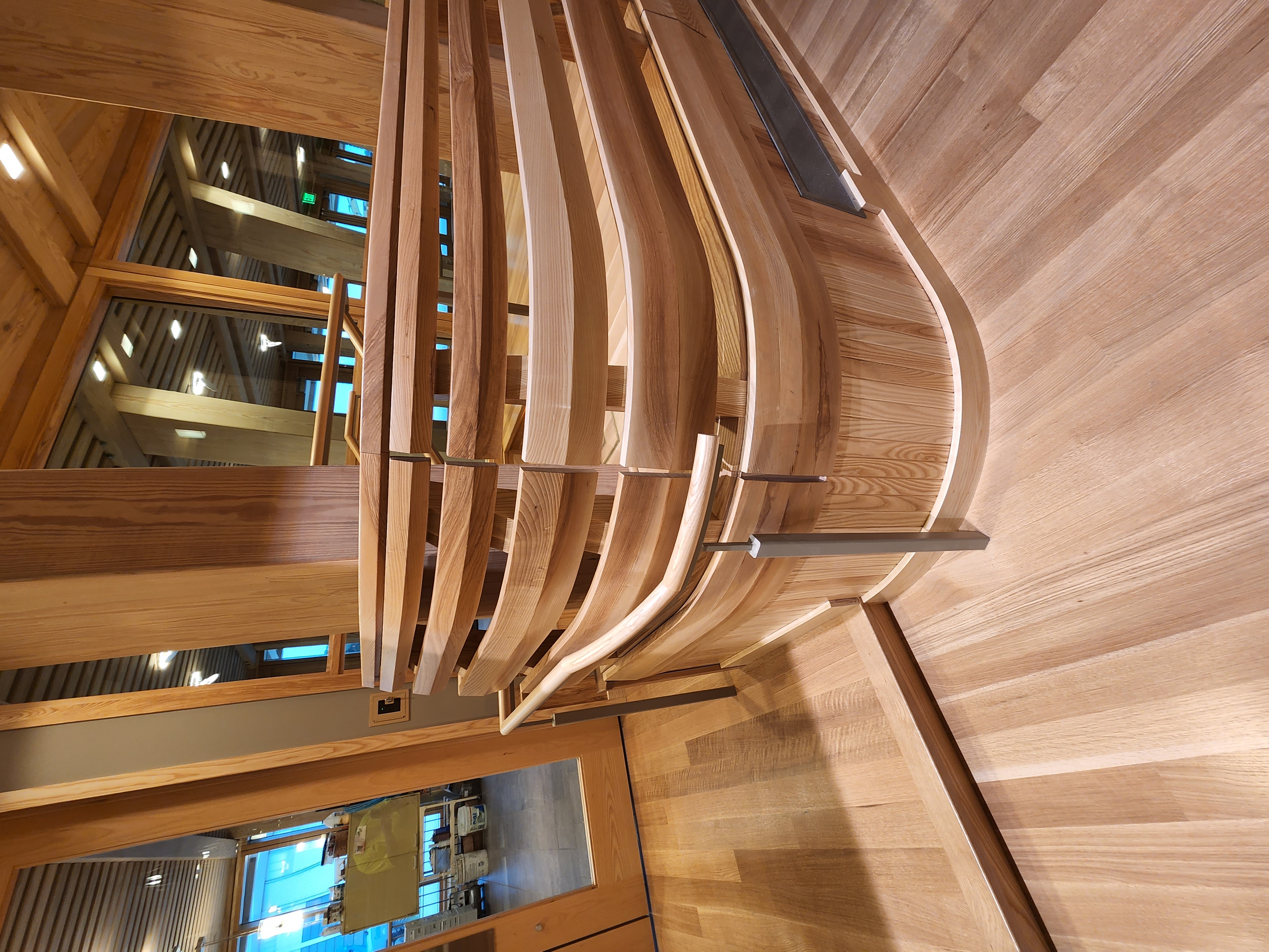 Groton Hill Music School — interior woodwork view 9A